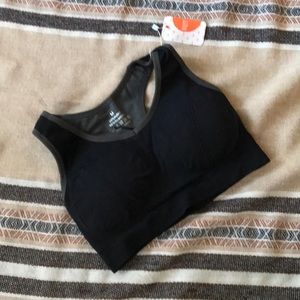 NWT, cute race back sports bra